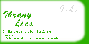 ibrany lics business card